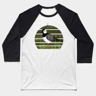 jz.birds Northern Lapwing Bird Animal Design Illustration Baseball T-Shirt